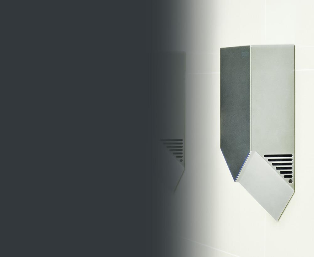 Dyson Airblade V hand dryer on a wall